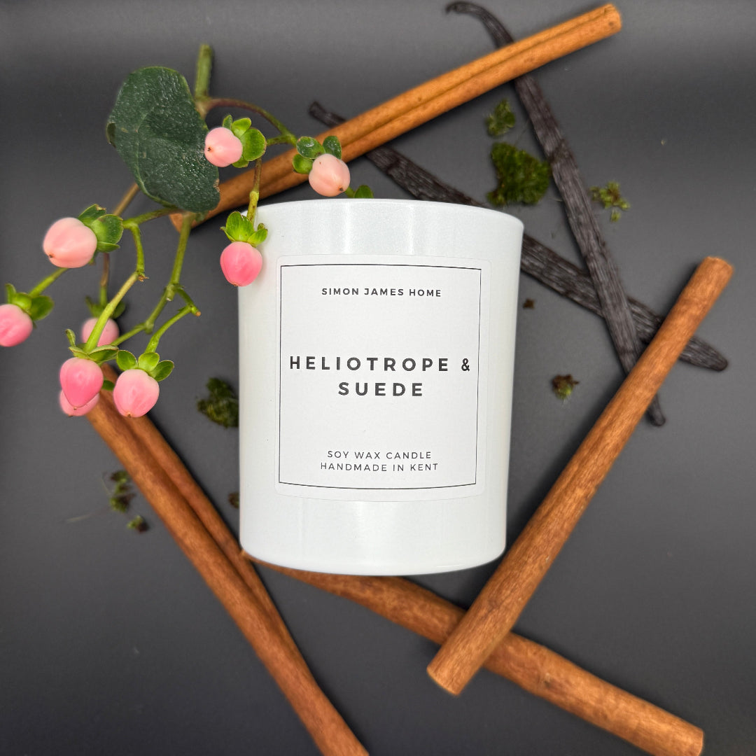 Heliotrope & Suede Candle - Handmade Soy Wax