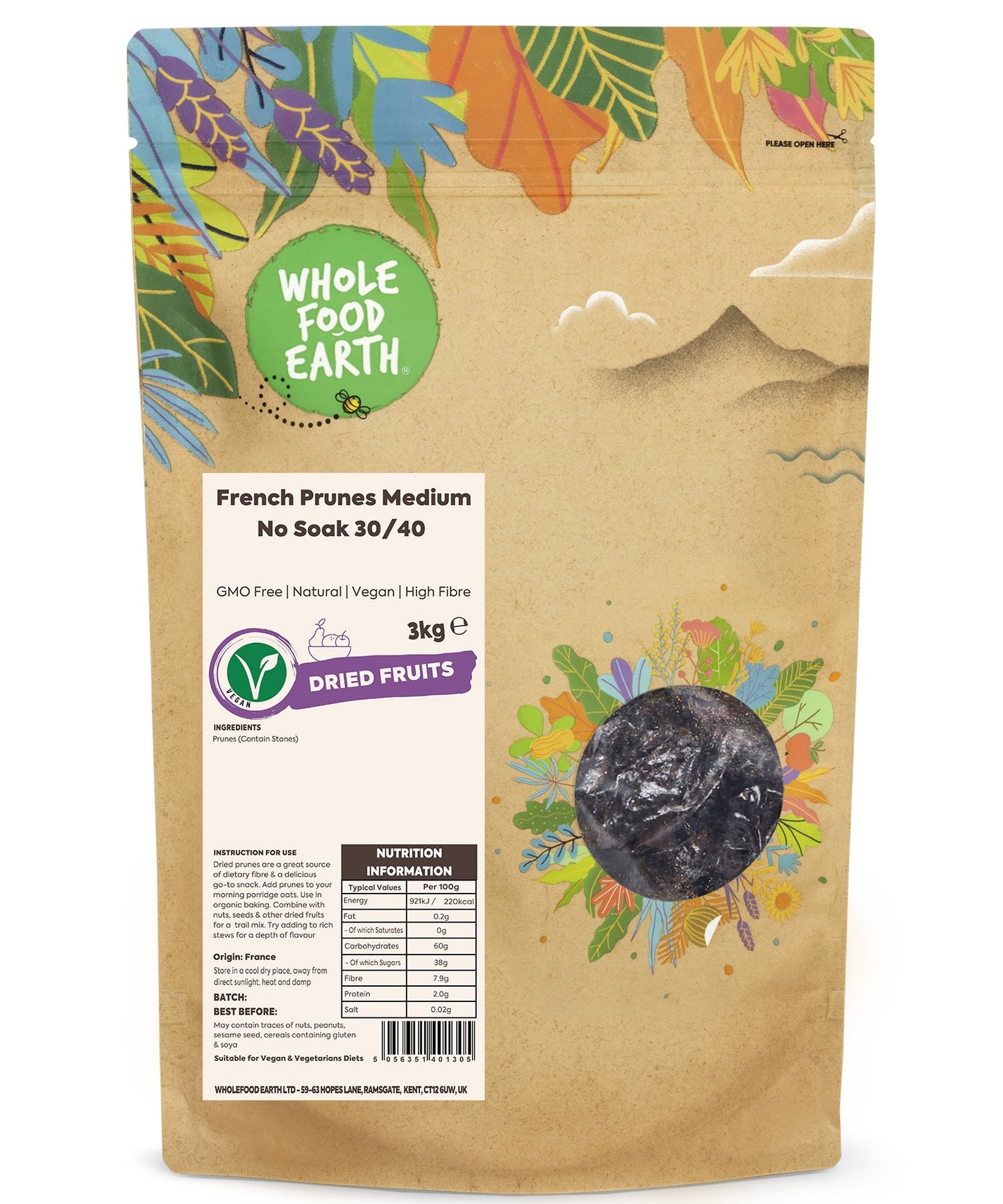 French Prunes Medium No Soak 30/40