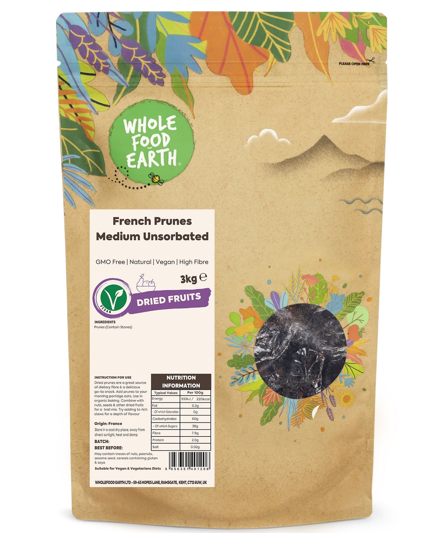 French Prunes Medium Unsorbated