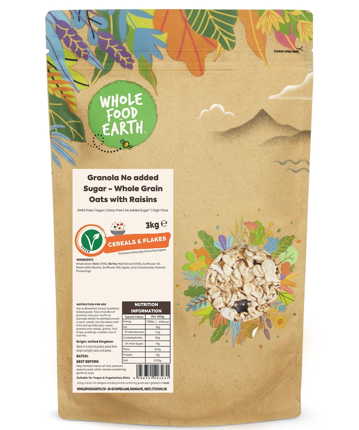 Granola No added Sugar