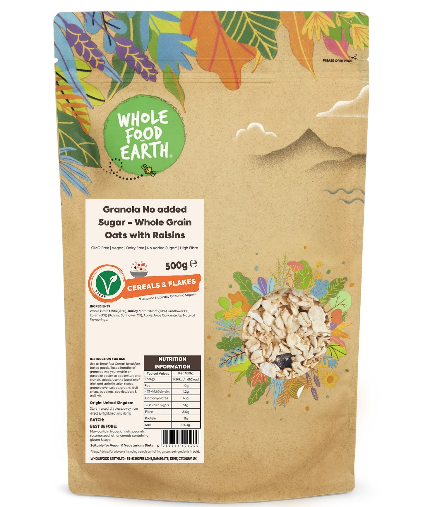 Granola No added Sugar