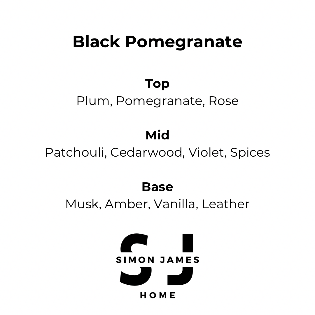 Black Pomegranate Candle - Handmade Soy Wax