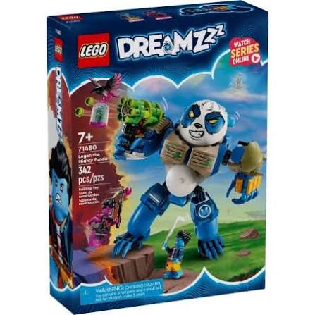 LEGO DREAMZzz 2-in-1 Logan the Mighty Panda Toy for 7 Plus Year Old Girls & Boys, Set with a Posable Animal Figure and 2 Minifigures, Creative Birthday Gift for Kids 71480