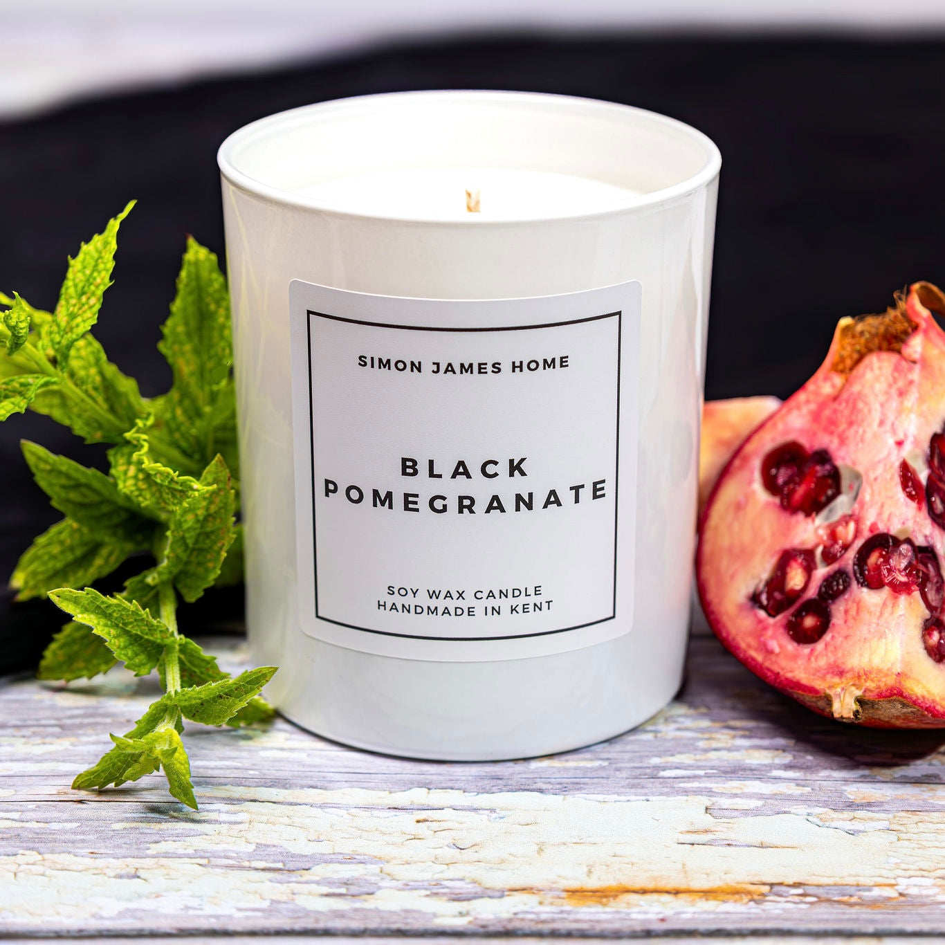 Black Pomegranate Candle - Handmade Soy Wax