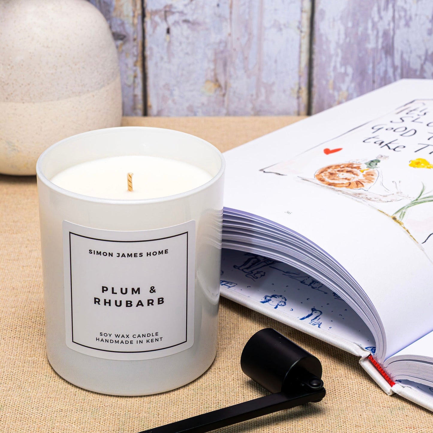 Plum & Rhubarb Candle - Handmade Soy Wax