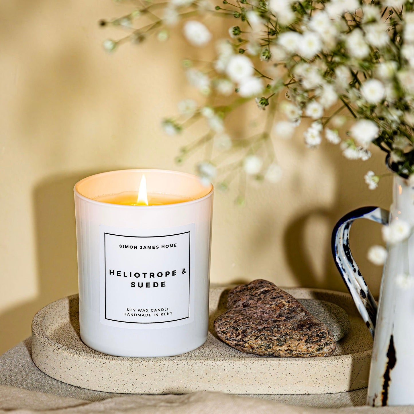 Heliotrope & Suede Candle - Handmade Soy Wax