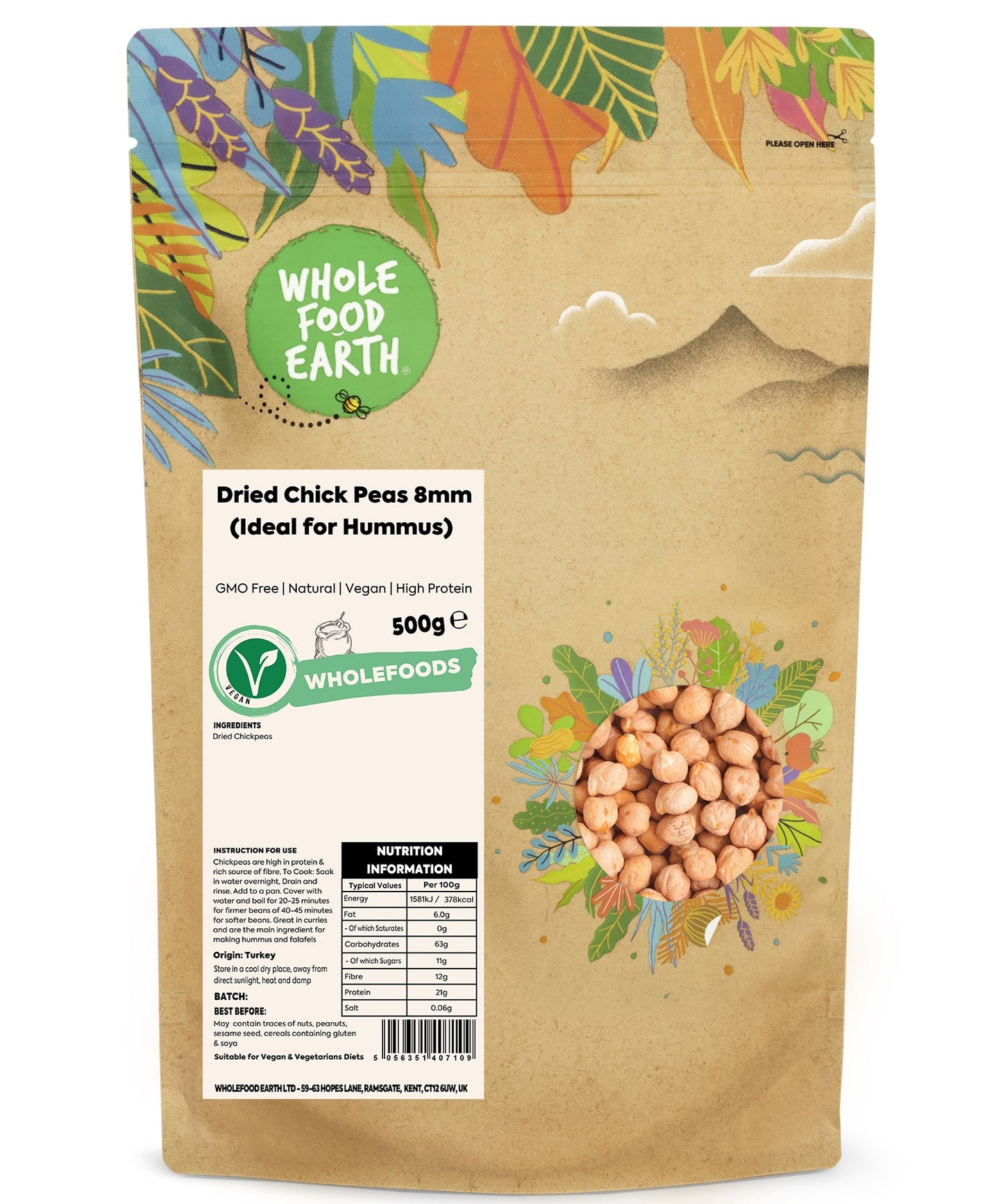 Chickpeas 8mm (Ideal for Humus)