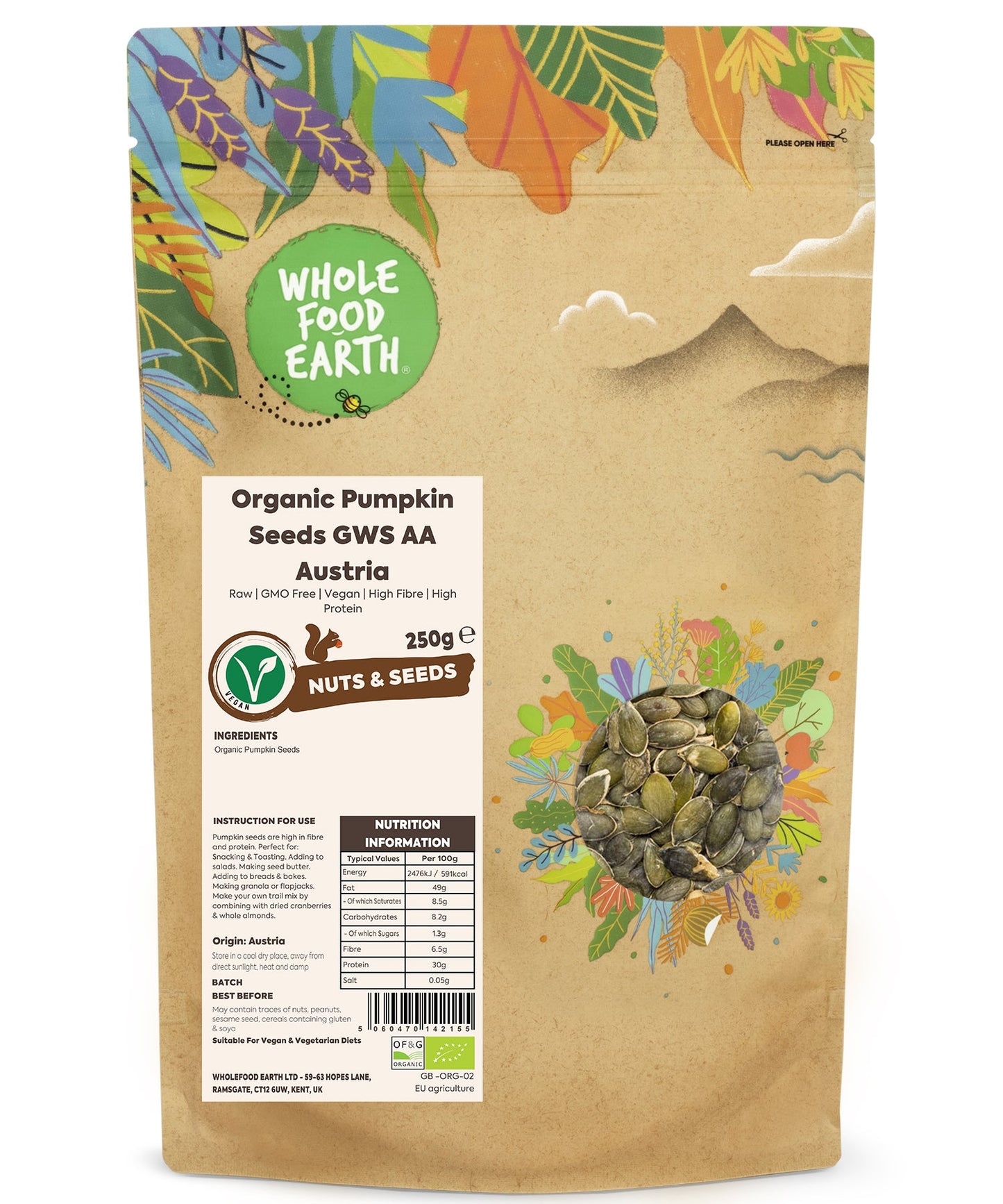 Organic Pumpkin Seeds GWS AA Austria