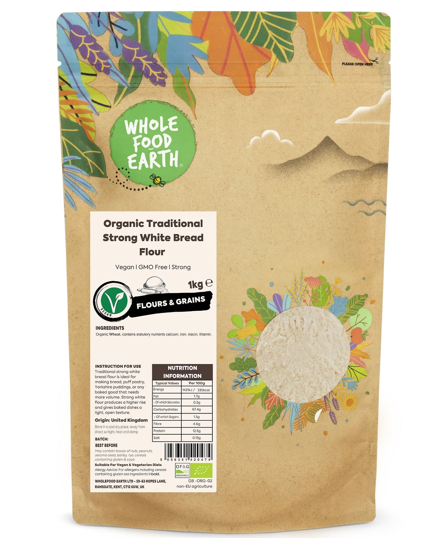 Organic Traditional Strong White Bread Flour