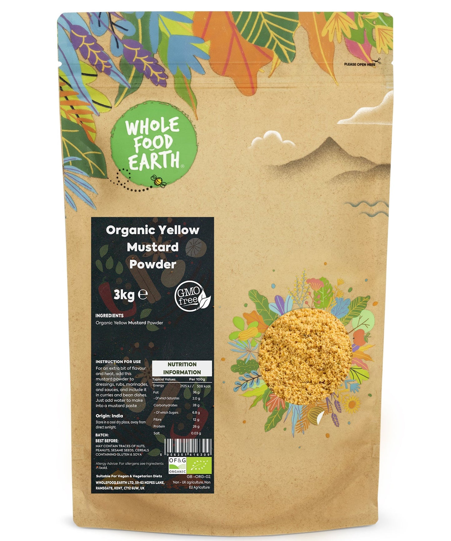 Organic Yellow Mustard Powder