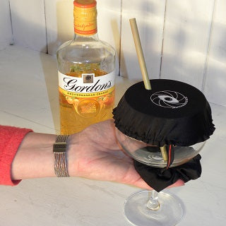 Eye On It Anti spiking drink cover, personal protection, prevents easy spiking of drink. Keep insects out of drink. Hair & wrist scrunchie