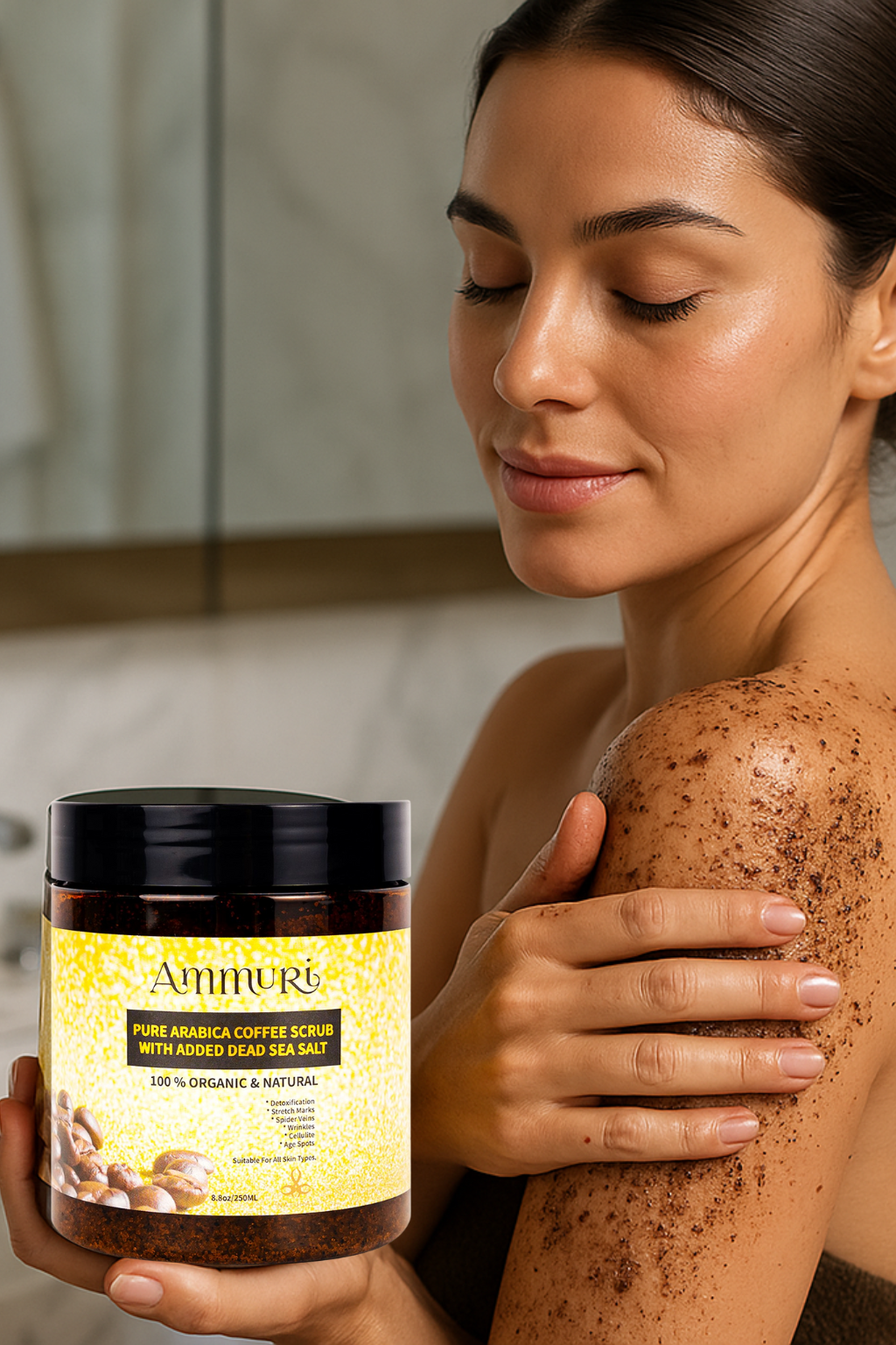Ammuri Organic Coffee Scrub for Skin - Arabica Face Mask