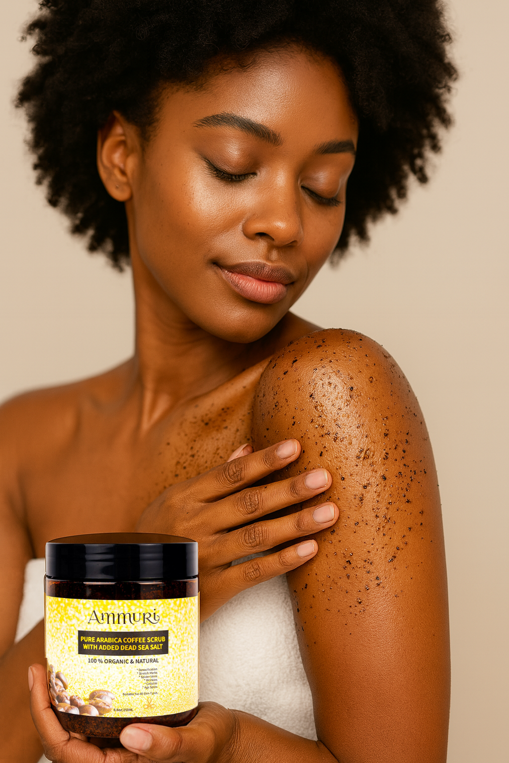 Ammuri Organic Coffee Scrub for Skin - Arabica Face Mask