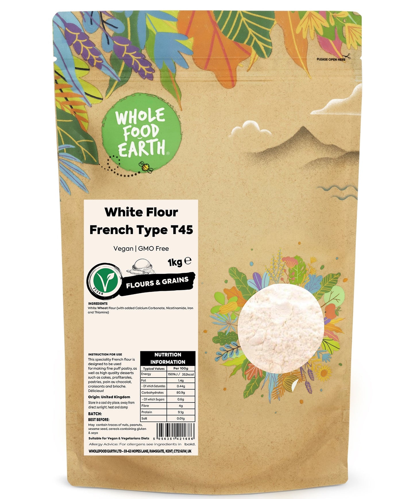 White Flour French Type T45
