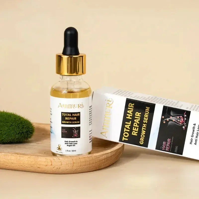 Ammuri Biotin Haircare Set – Anti-Hair Loss Shampoo & Strengthening Hair Serum for Men & Women