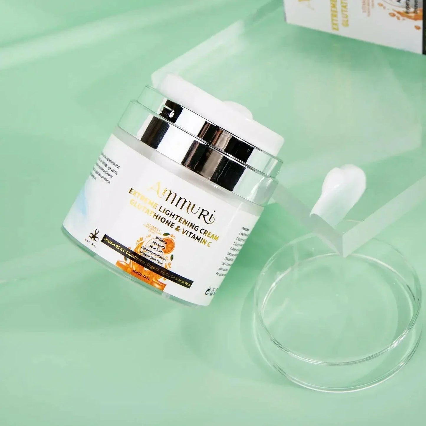 Ammuri Lightening Brightening Moisturiser Cream – For Face, Body & Sensitive Areas (50g)
