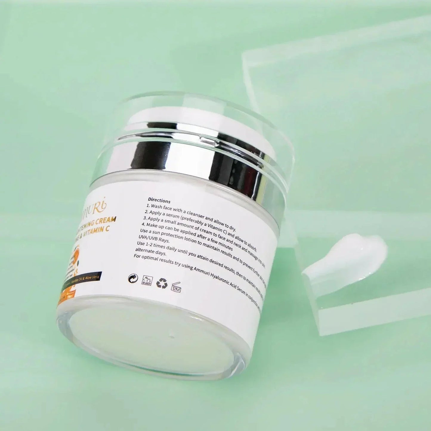 Ammuri Lightening Brightening Moisturiser Cream – For Face, Body & Sensitive Areas (50g)