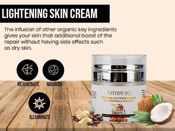 Ammuri Lightening Brightening Moisturiser Cream – For Face, Body & Sensitive Areas (50g)