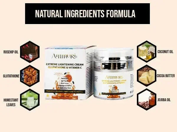 Ammuri Lightening Brightening Moisturiser Cream – For Face, Body & Sensitive Areas (50g)