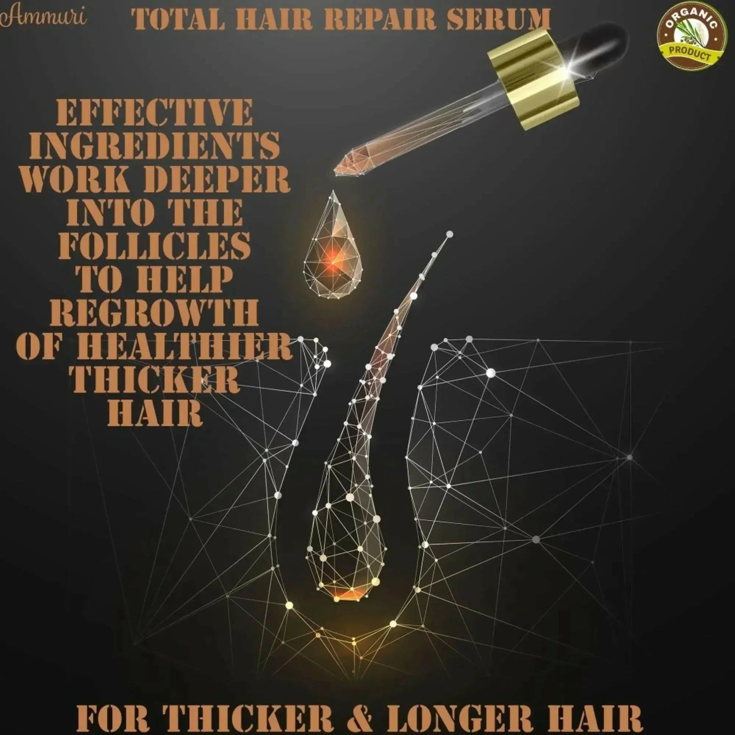Ammuri Natural Hair Oil – Nourishing Scalp & Hair Care for Thicker-Looking Hair (50ml)
