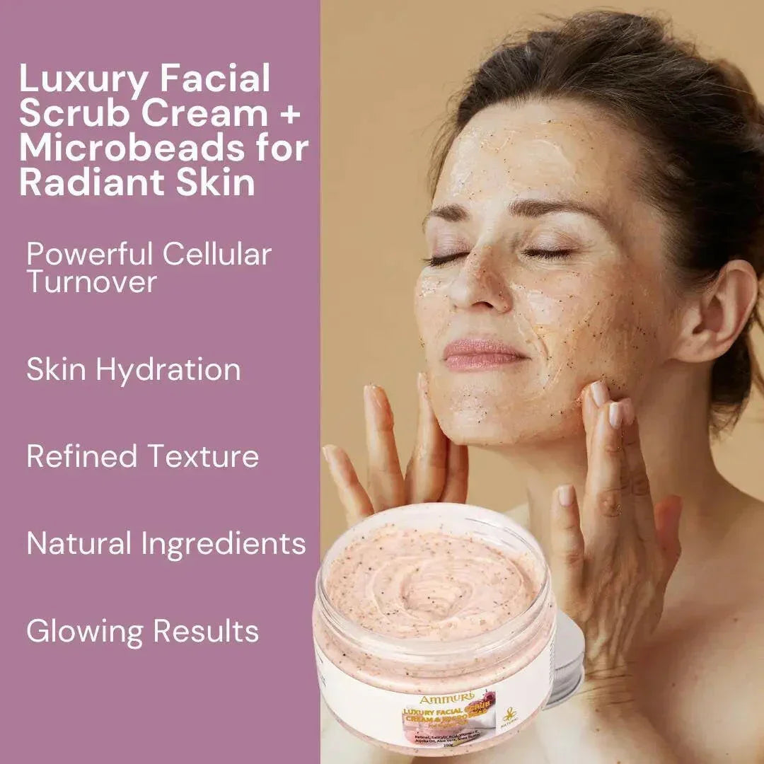 Ammuri Skincare Retinol Facial Scrub - Exfoliating Cream