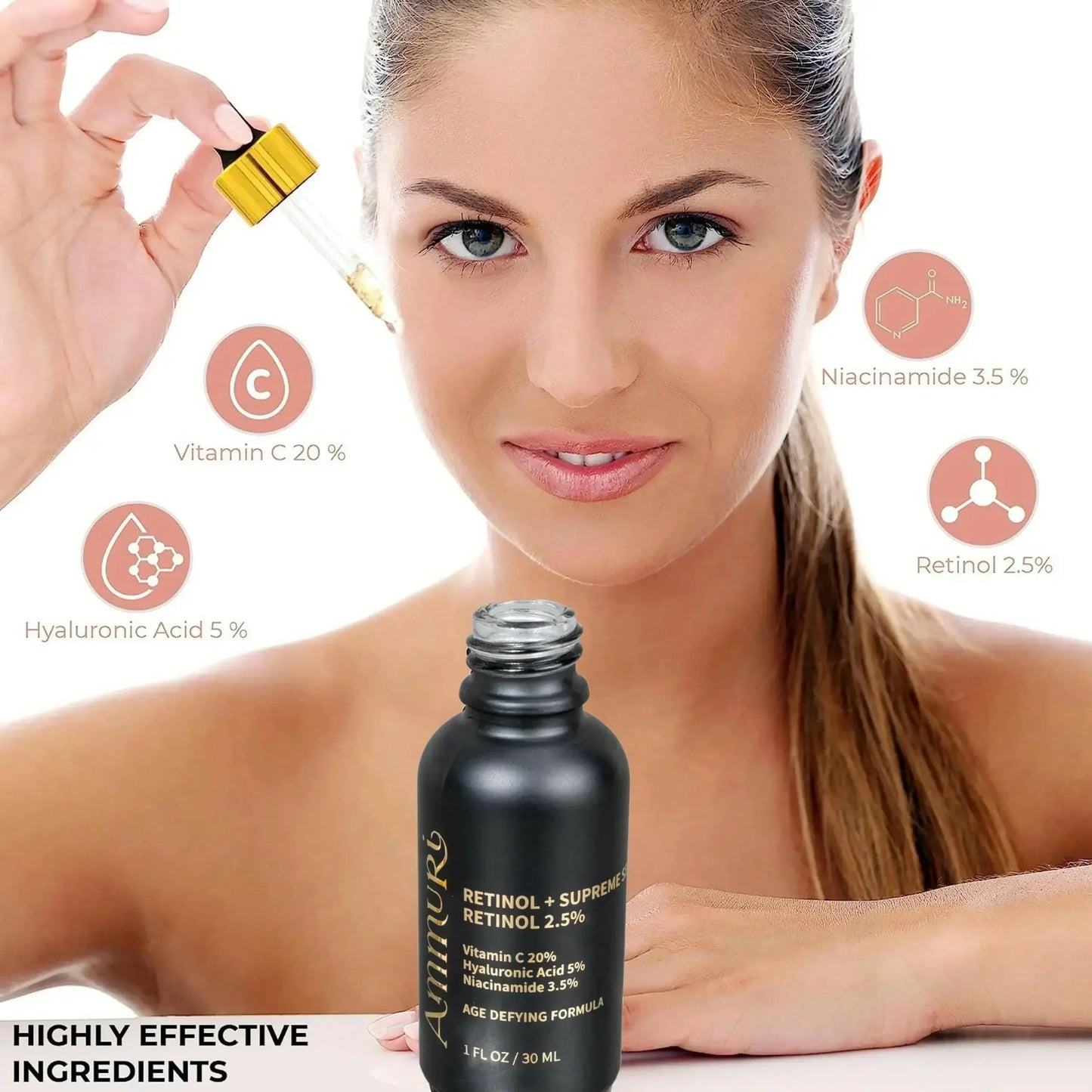 Ammuri Retinol Supreme 2.5% Serum – Anti-Aging Treatment - Age-Defying Formula