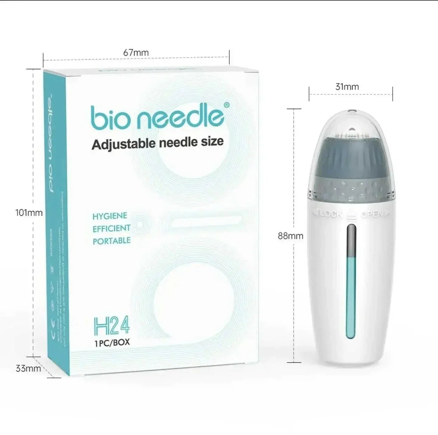 Ammuri Adjustable Derma Roller – 6-in-1 Microneedle Skin Tool for Face, Hair & Body