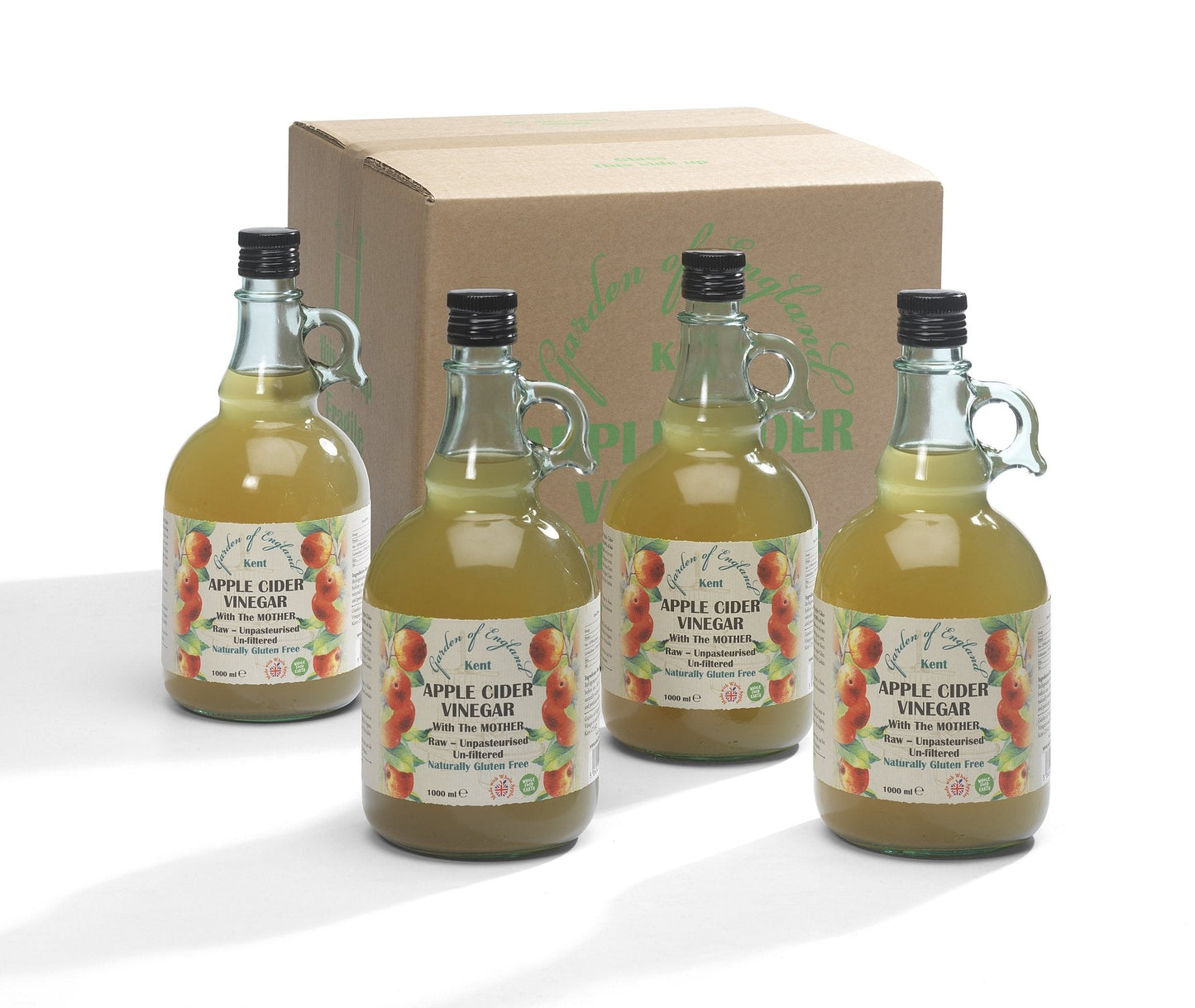 Kent Apple Cider Vinegar With "Mother" 1X1L | Raw | Unpasturised | Unfiltered | GMO Free