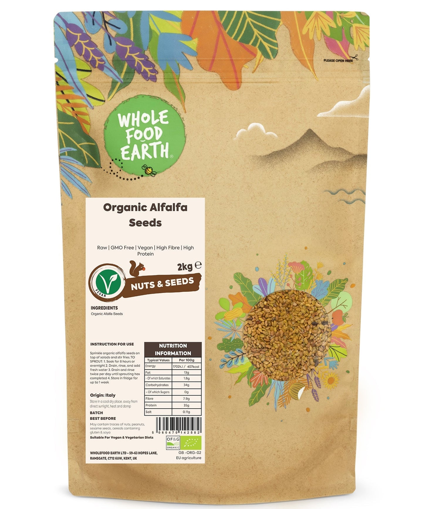 Organic Alfalfa Seeds
