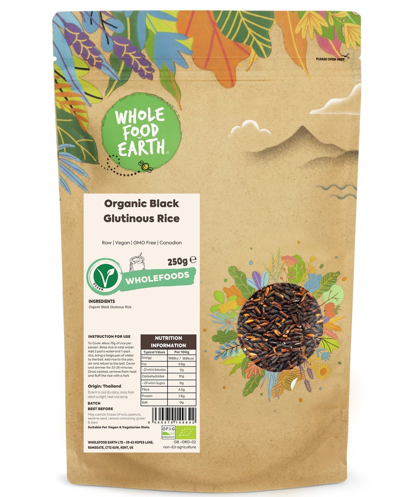 Organic Black Glutinous Rice