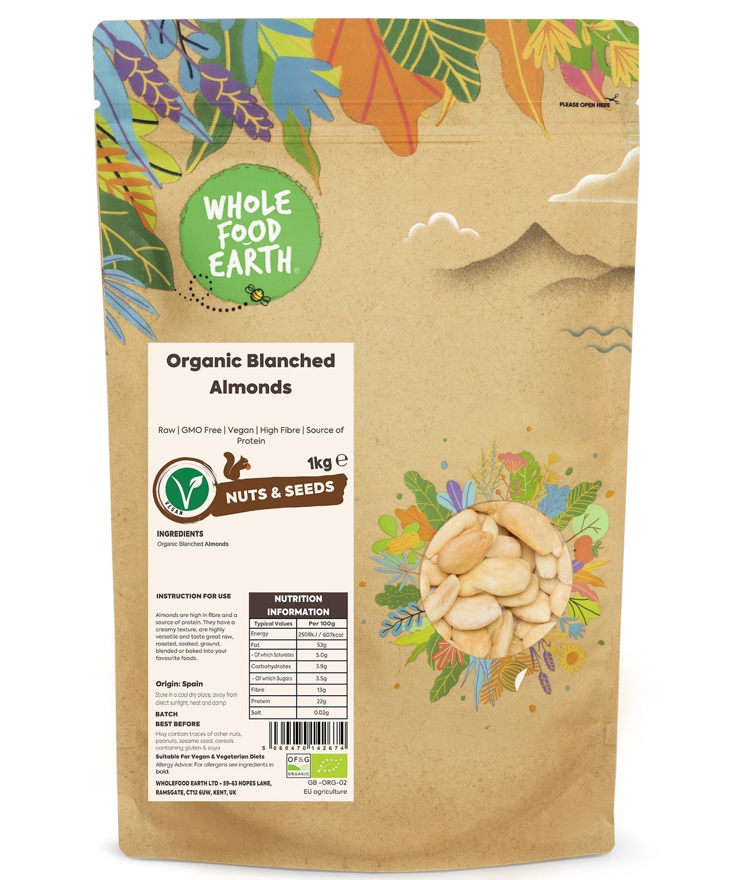 Organic Blanched Almonds