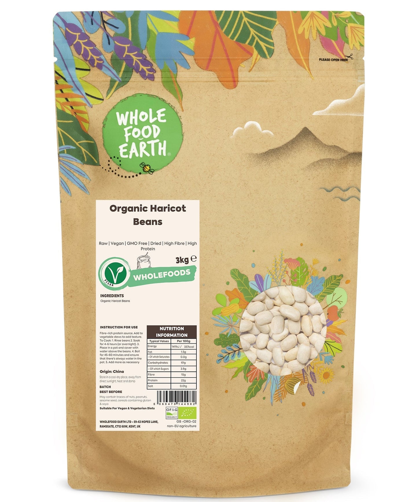 Organic Haricot Beans