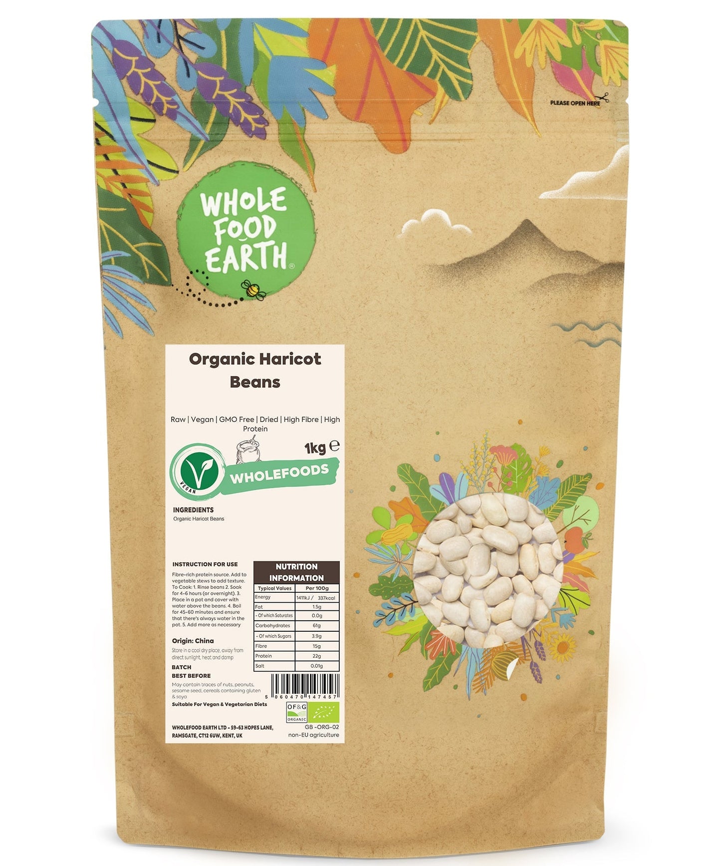 Organic Haricot Beans