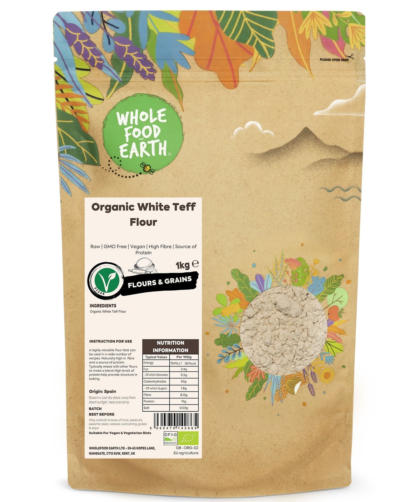 Organic White Teff Flour