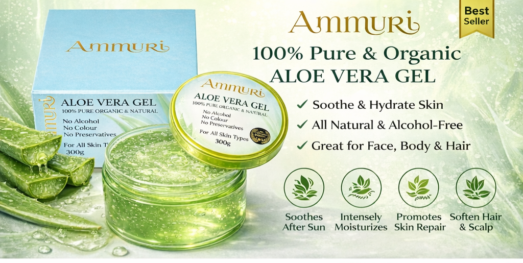 Ammuri Organic Aloe Vera Gel for All Skin Types
