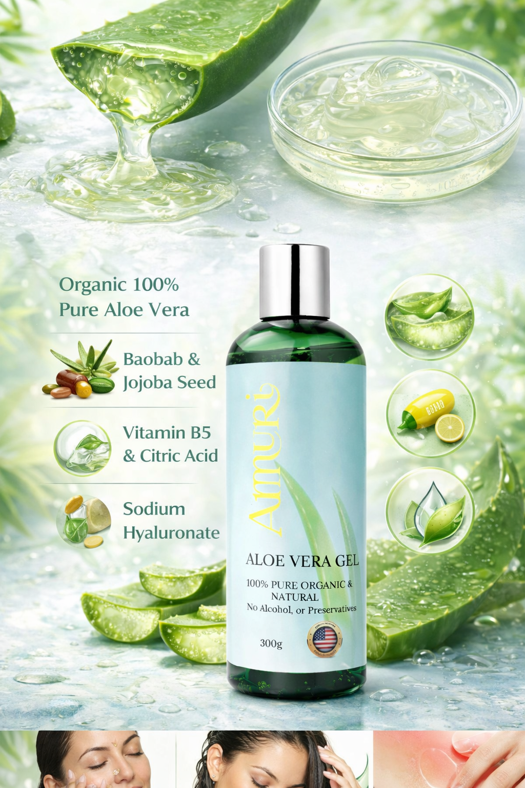 Ammuri Organic Aloe Vera Gel – Pure, Natural Skin Relief