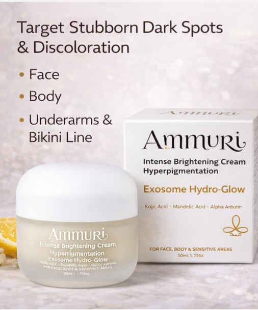 Ammuri Intense Lightening Skin Cream – Brightening for Bikini, Underarms & Sensitive Areas (50g)