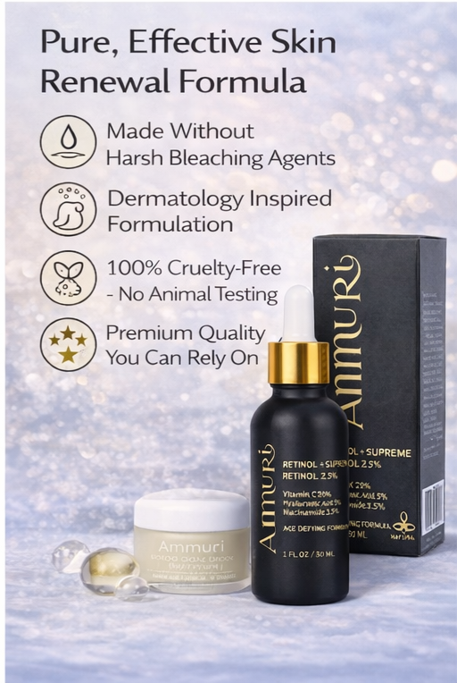 Ammuri Retinol Supreme 2.5% Serum – Anti-Aging Treatment - Age-Defying Formula