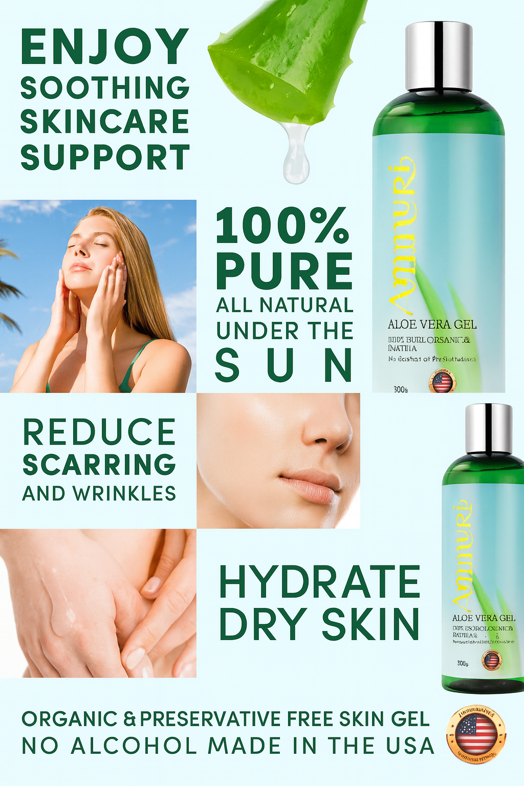 Ammuri Organic Aloe Vera Gel – Pure, Natural Skin Relief