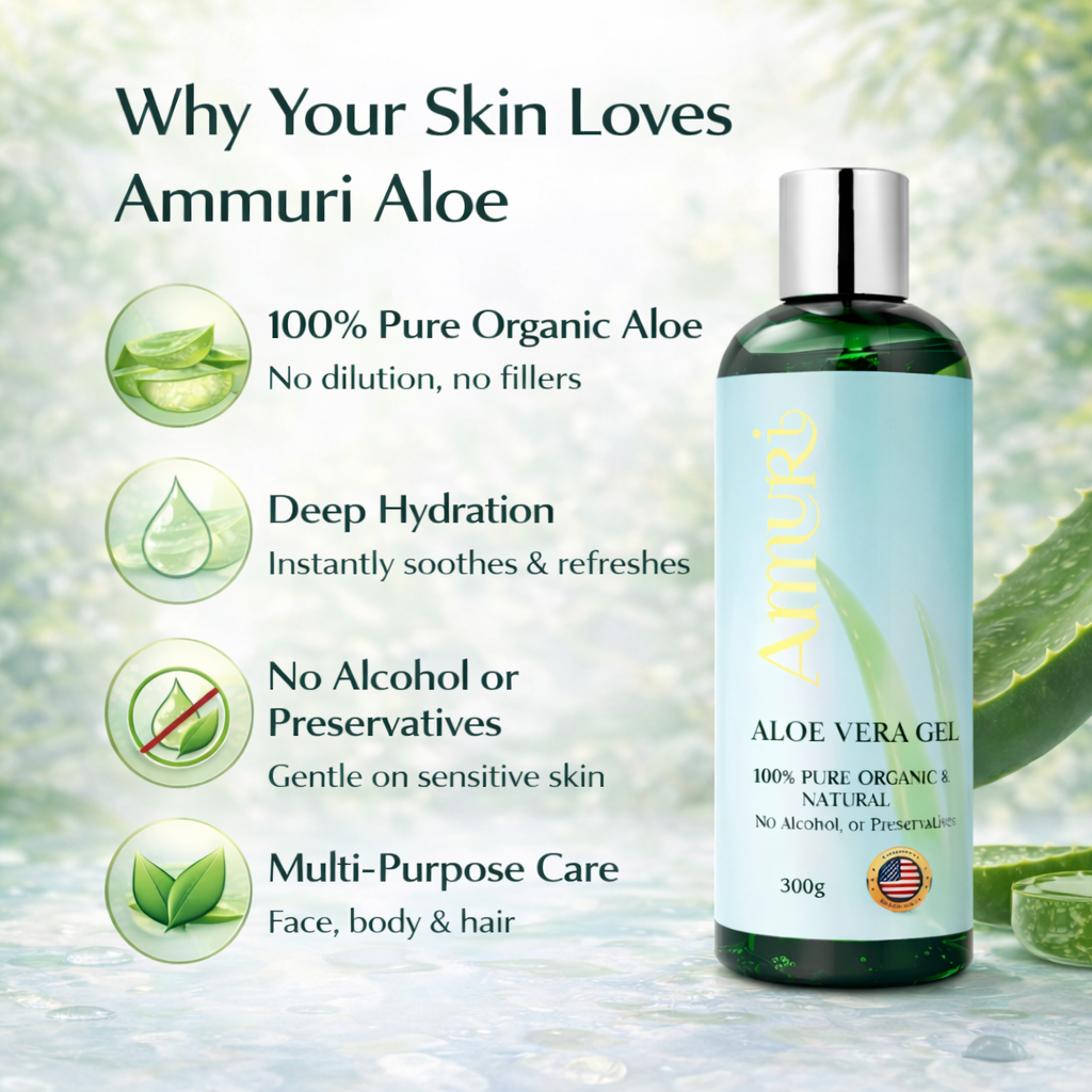 Ammuri Organic Aloe Vera Gel – Pure, Natural Skin Relief