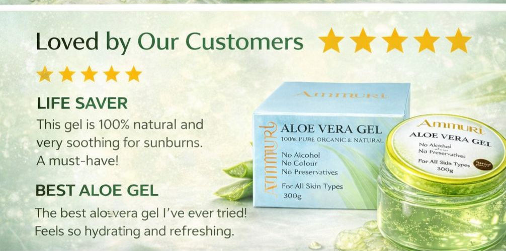 Ammuri Organic Aloe Vera Gel for All Skin Types